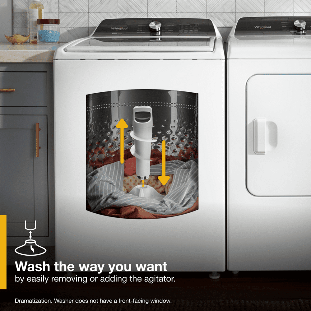 Whirlpool WTW5057LW 4.7 – 4.8 Cu. ft. Top Load Washer w/ Removable Agitator