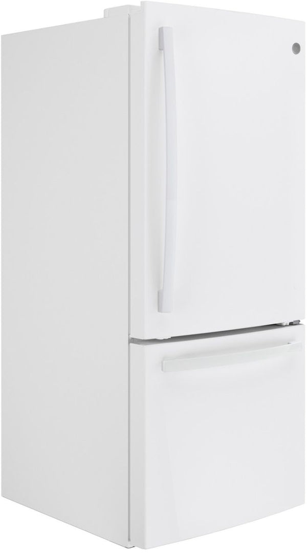 GE 21.0 cu. ft. White Bottom Freezer Refrigerator