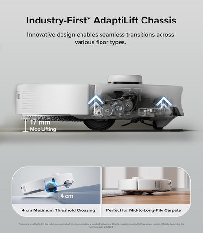 Roborock Qrevo Edge S5A Robot Vacuum & Mop, 18,500Pa, Zero-Tangle