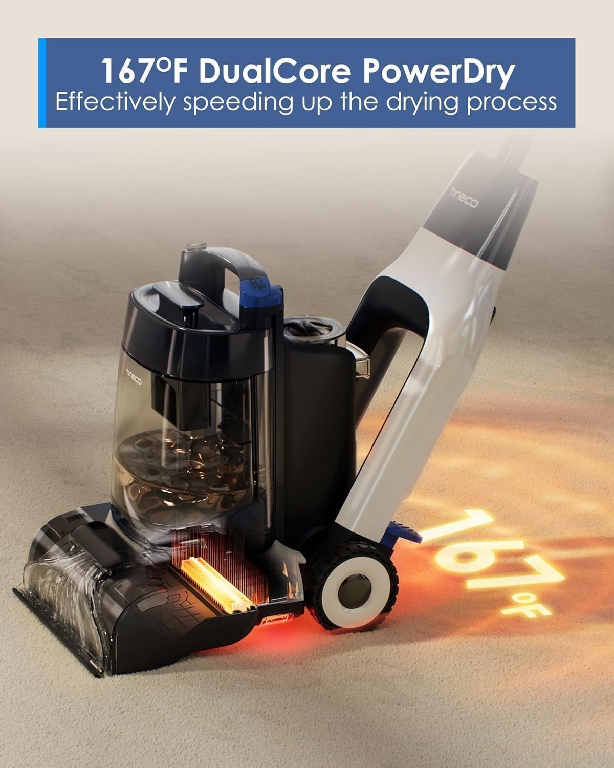 Tineco CARPET ONE Cruiser Smart Carpet Cleaner with Self-Cleaning & FlashDry