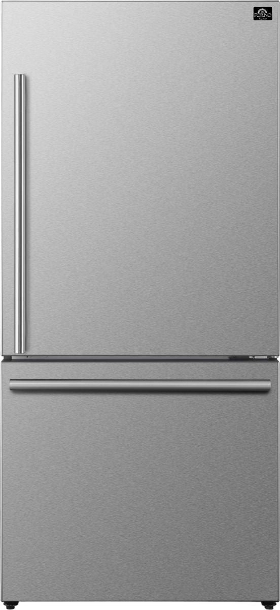FORNO 17.2 cu. ft. Stainless Steel Bottom Freezer Refrigerator
