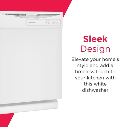 Frigidaire FDPC4221AW 24″ Built-In Dishwasher, Front Control, White
