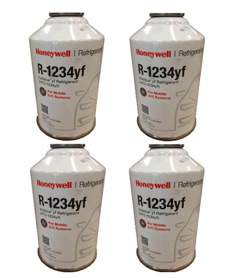 Honeywell R-1234yf, Four 8 ounce Cans (ONE CASE) (Brand may vary between Honeywell or National Refrigerants)