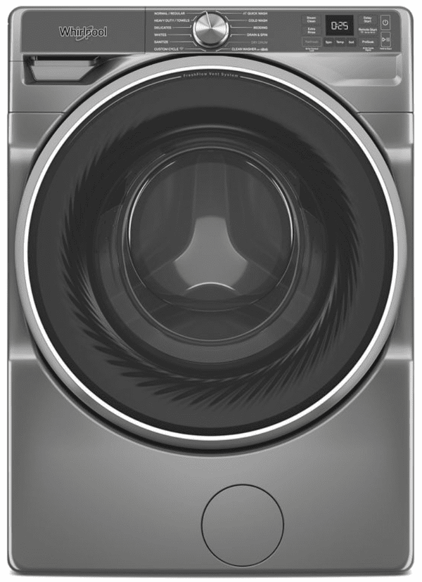 Whirlpool WFW6720RR, 27-Inch, 5.0 cu. ft. Smart Front Load Washer, FreshFlow Vent System, Silver