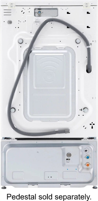LG – 5.0 Cu. Ft. High-Efficiency Stackable Smart Front Load Washer with Steam and Built-In Intelligence – White