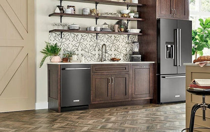 KitchenAid – Top Control Built-In Dishwasher with Stainless Steel Tub, FreeFlex Third Rack, 44dBA – Black stainless steel