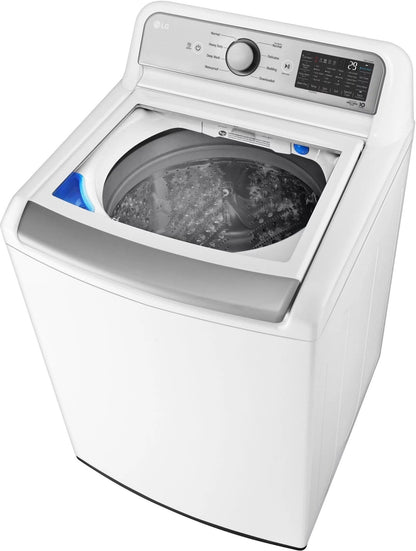 LG – 5.5 Cu. Ft. Smart Top Load Washer with TurboWash3D – White